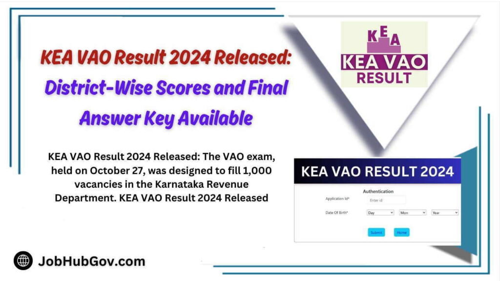 KEA VAO Result 2024 Released