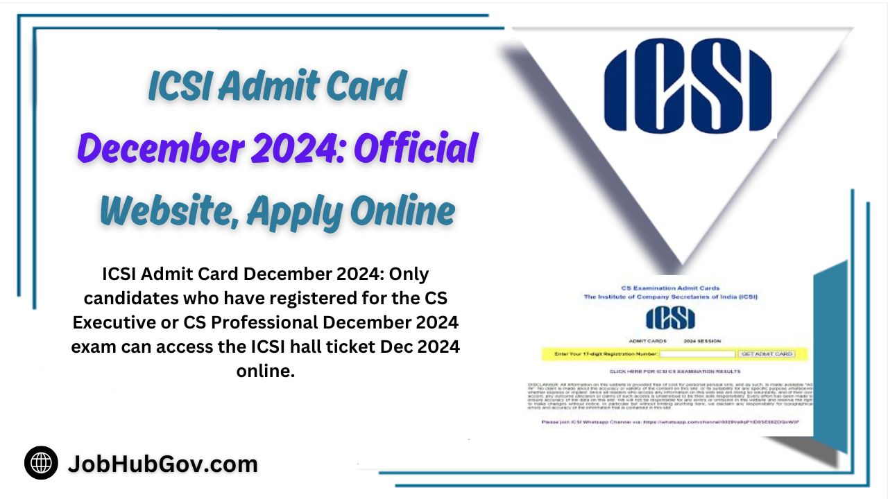 ICSI Admit Card December 2024