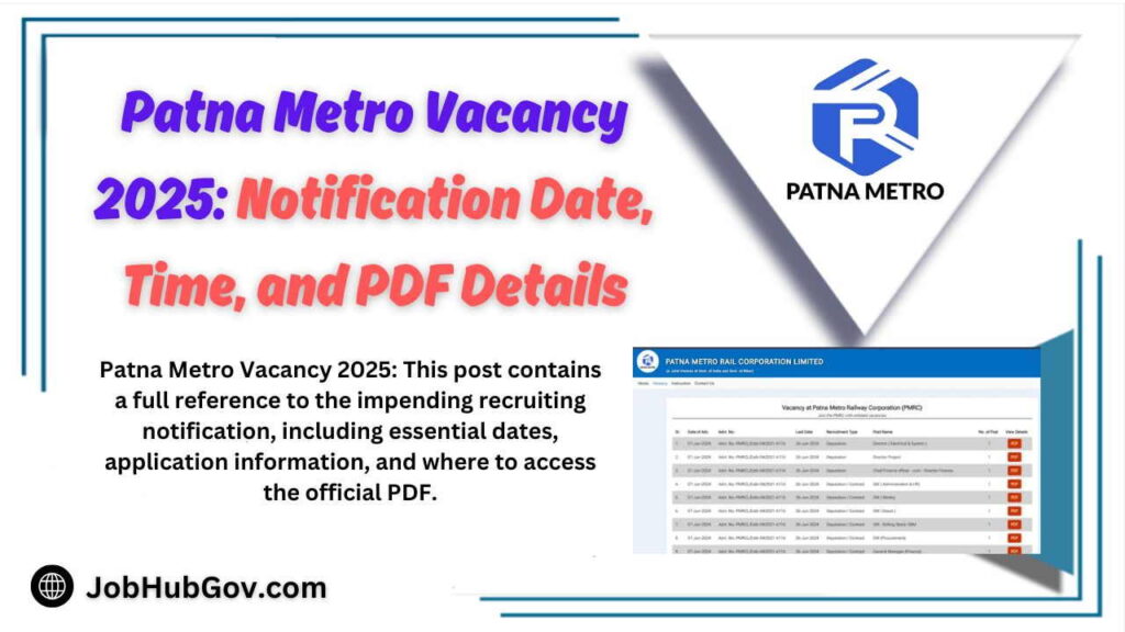 Patna Metro Vacancy 2025