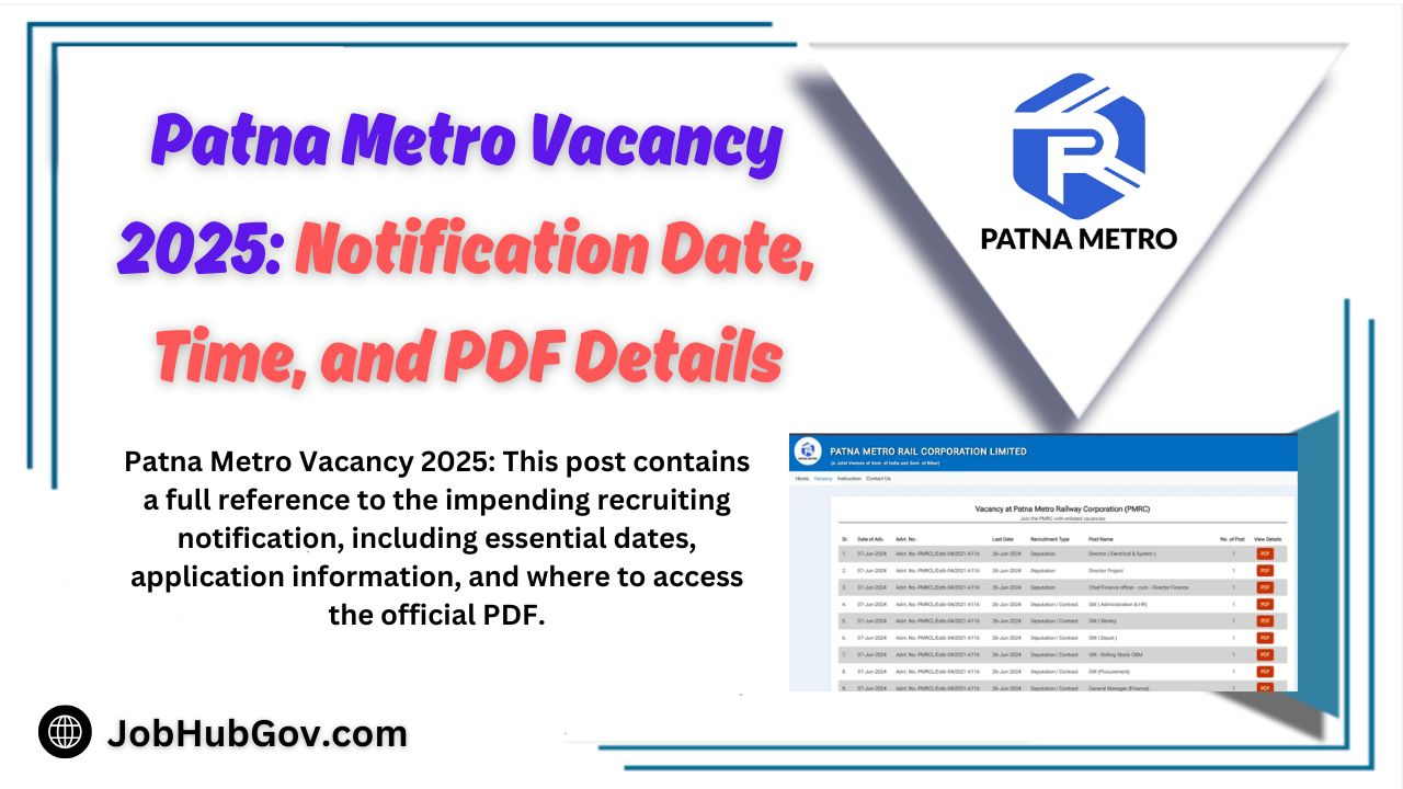 Patna Metro Vacancy 2025