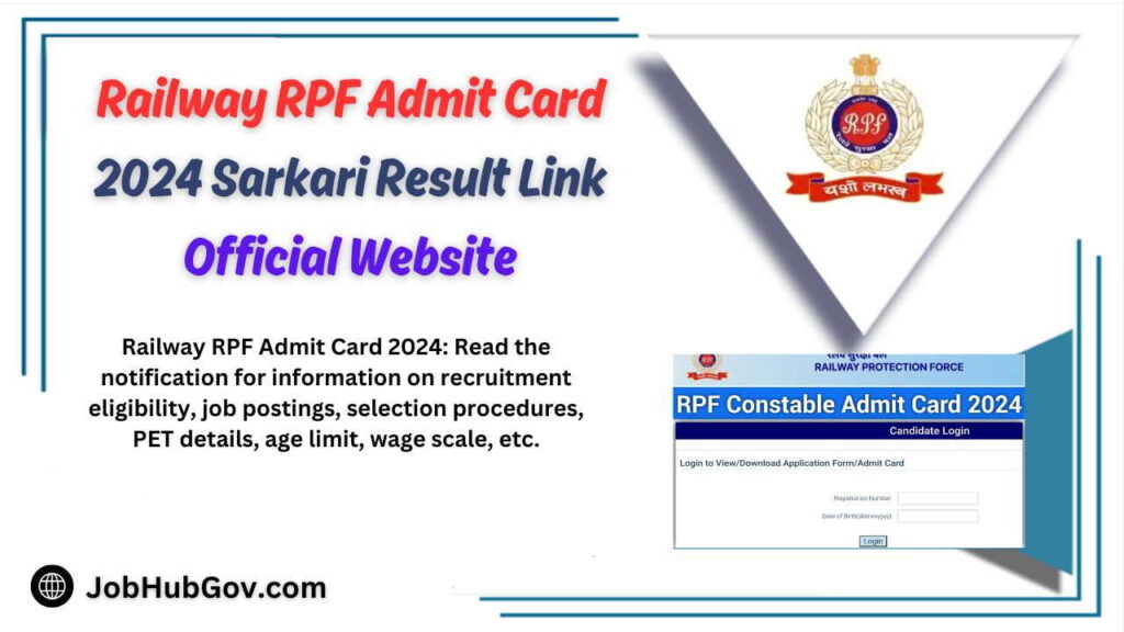 Railway RPF Admit Card 2024