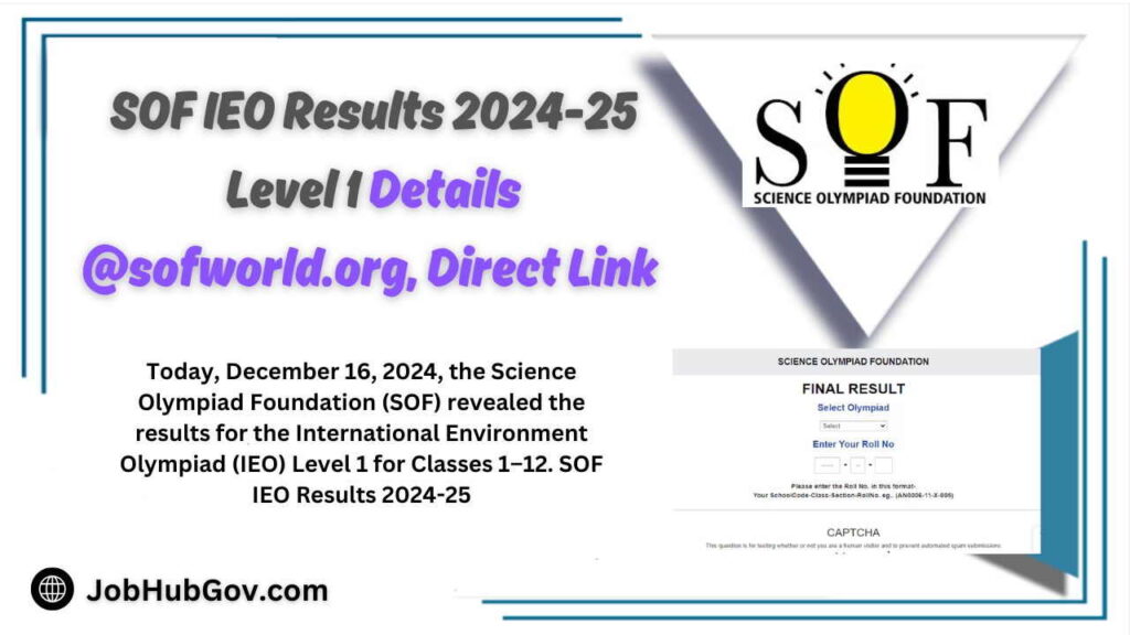 SOF IEO Results 2024-25