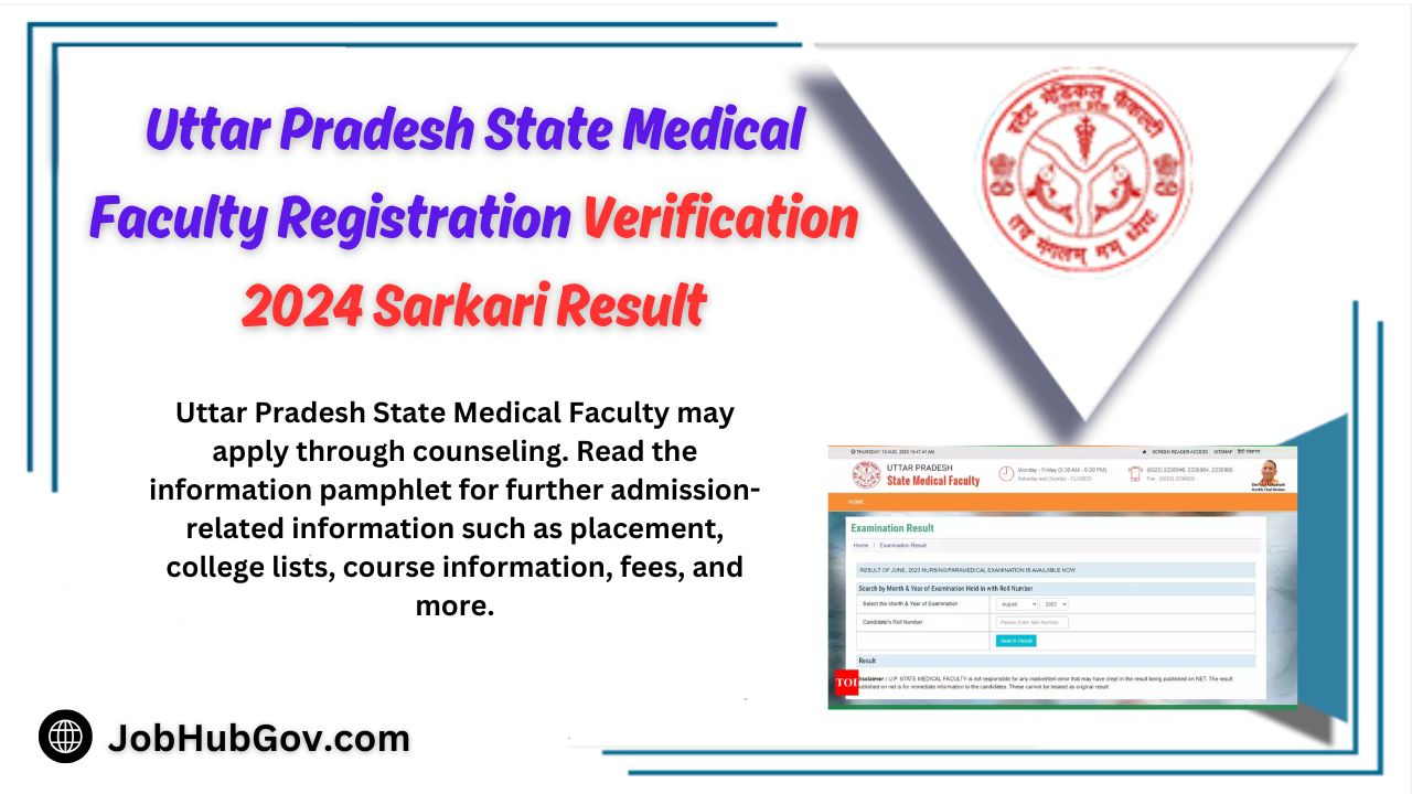 Uttar Pradesh State Medical Faculty Registration