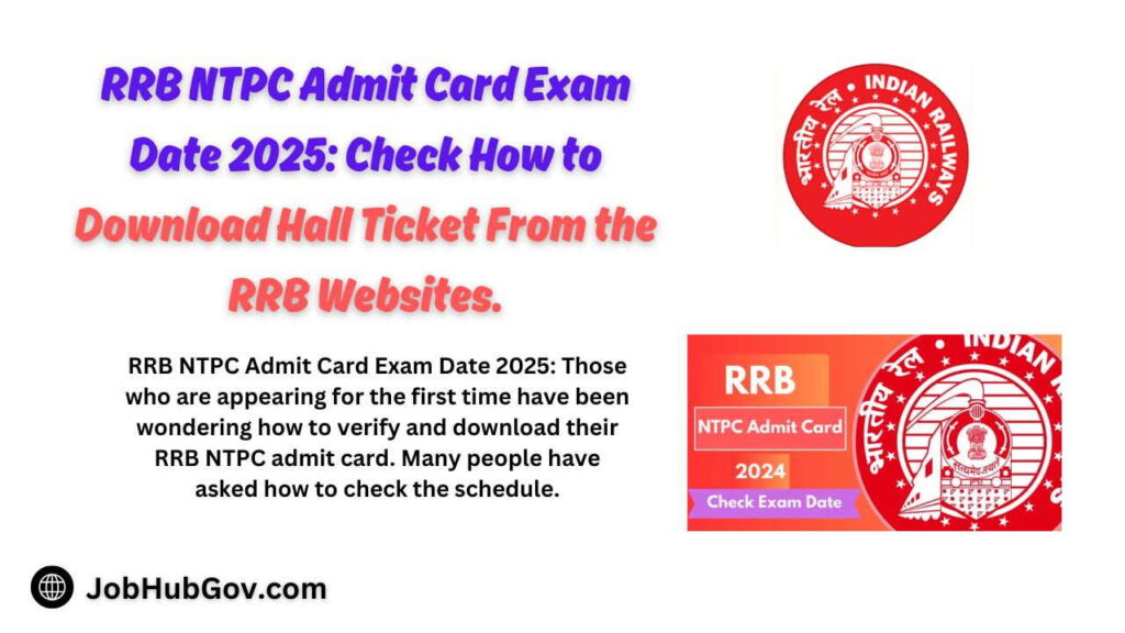 RRB NTPC Admit Card Exam Date