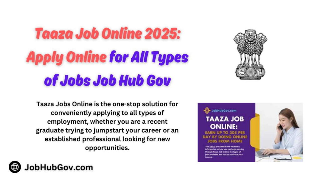 Taaza Job Online 2025