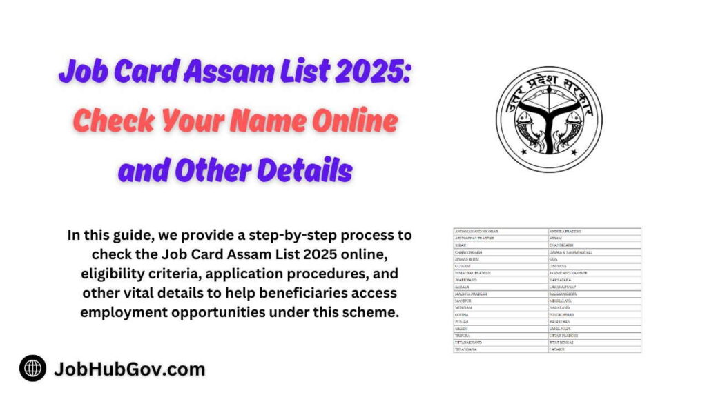 Job Card Assam List 2025